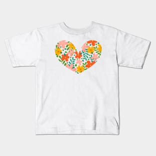 Floral heart Kids T-Shirt